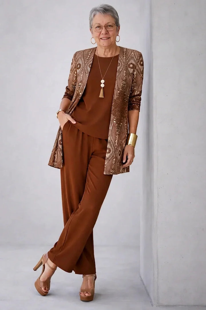 Lillian | Rust Paisley Drie-delige Set