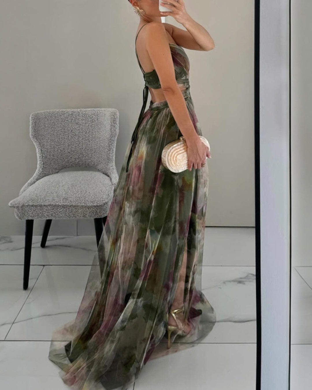 La Scintilla| Maxi Jurk Elegante Bloemenprint