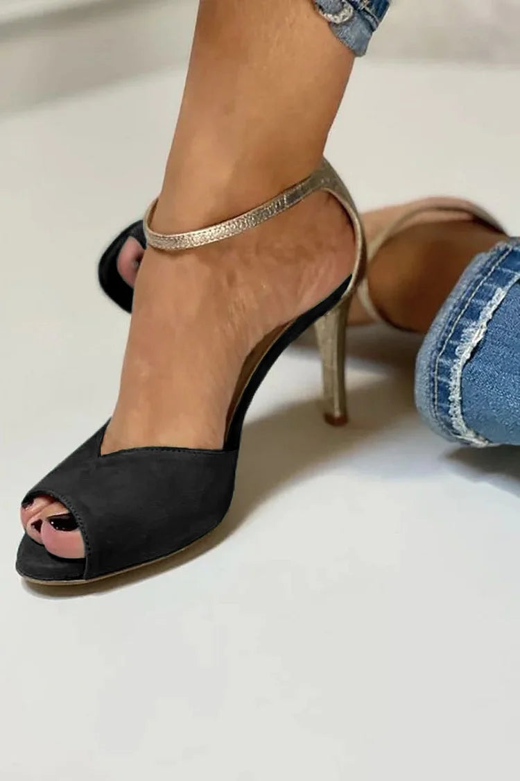 ELEGANTE SANDALEN MET METALLEN BANDJE
