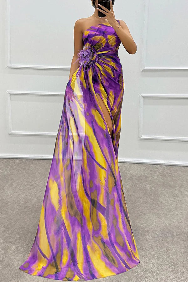Vibrant Draped Jurk