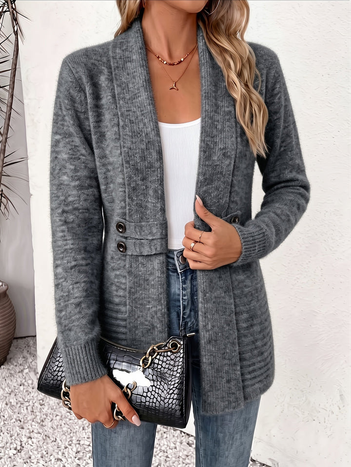 Elegante Dames Cardigan - Open Voorkant & Ingenaaide Taille