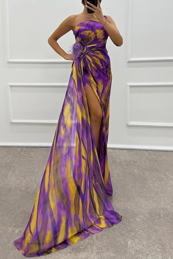Vibrant Draped Jurk