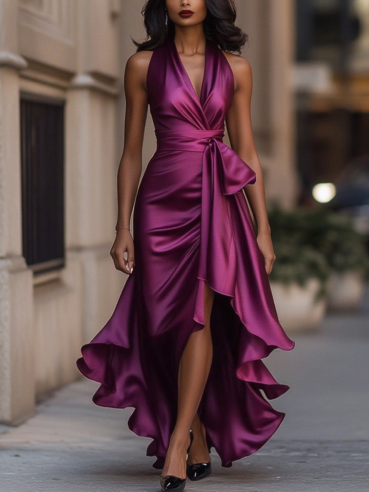 La Scintilla | Jurk in Satin met Drapage in de Taille