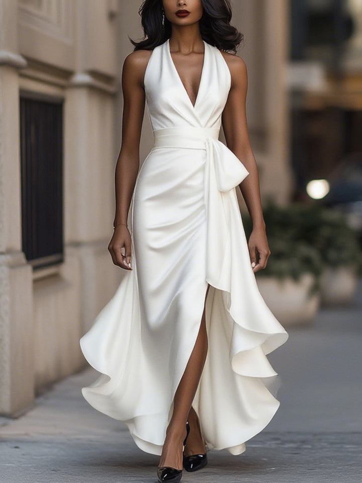 La Scintilla | Jurk in Satin met Drapage in de Taille