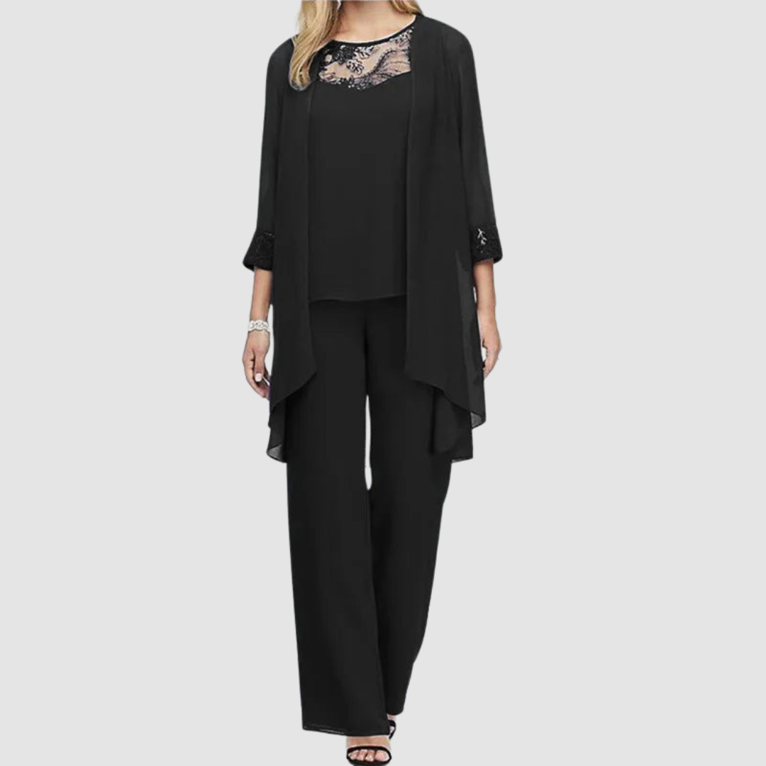 Iva™ Elegante Drie-Delige Set | Gecoördineerde Top, Jas en Broek