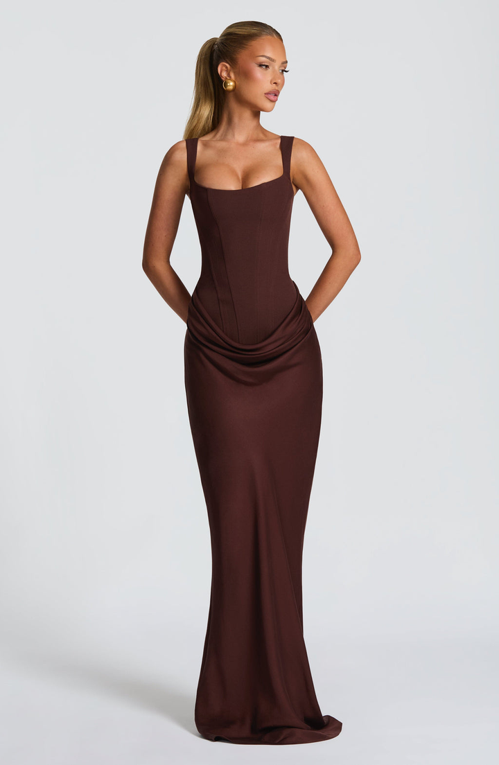 ELENA™ | VESTIDO MAXI CON FORMA DE RELOJ DE ARENA