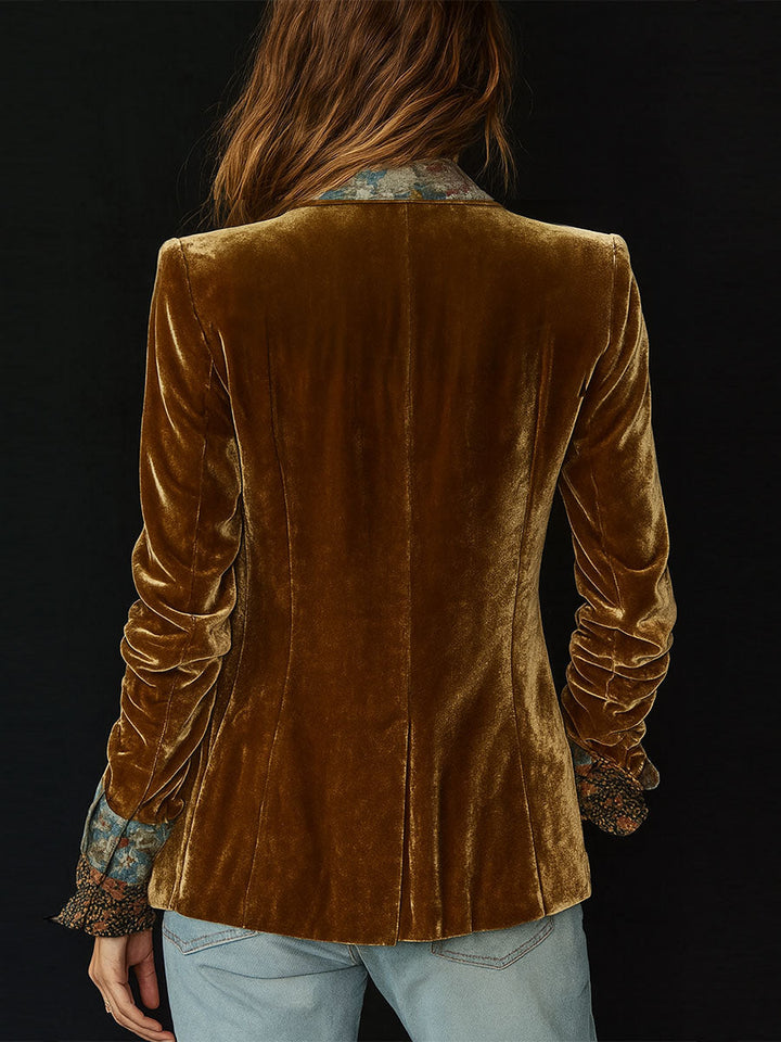 Marcelline | Blazer Patchwork Gedrukt Bloem Vintage