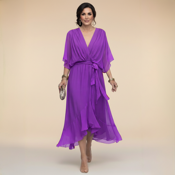 Sfumato | Chiffon Jurk met V-hals