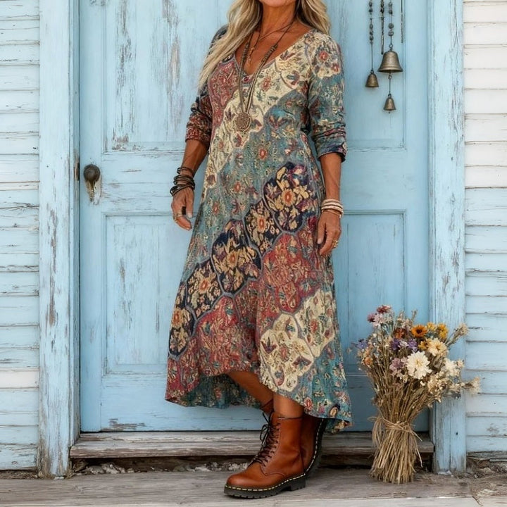 Willemijn | Sierlijke Maxi-jurk met Bloemenprint
