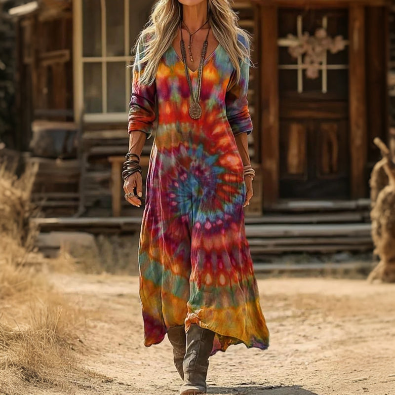 Yfke | Vloeiende Bohemien Maxi-jurk