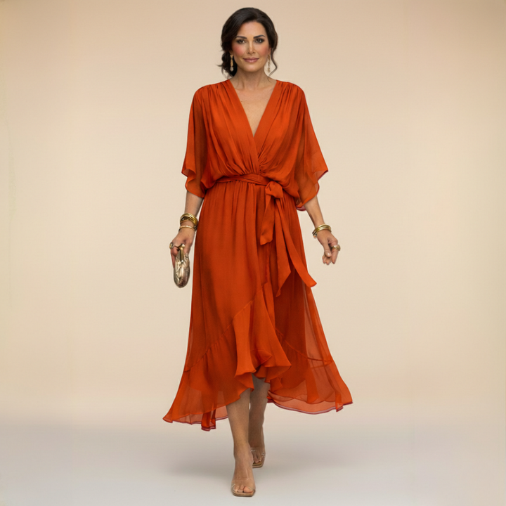 Sfumato | Chiffon Jurk met V-hals