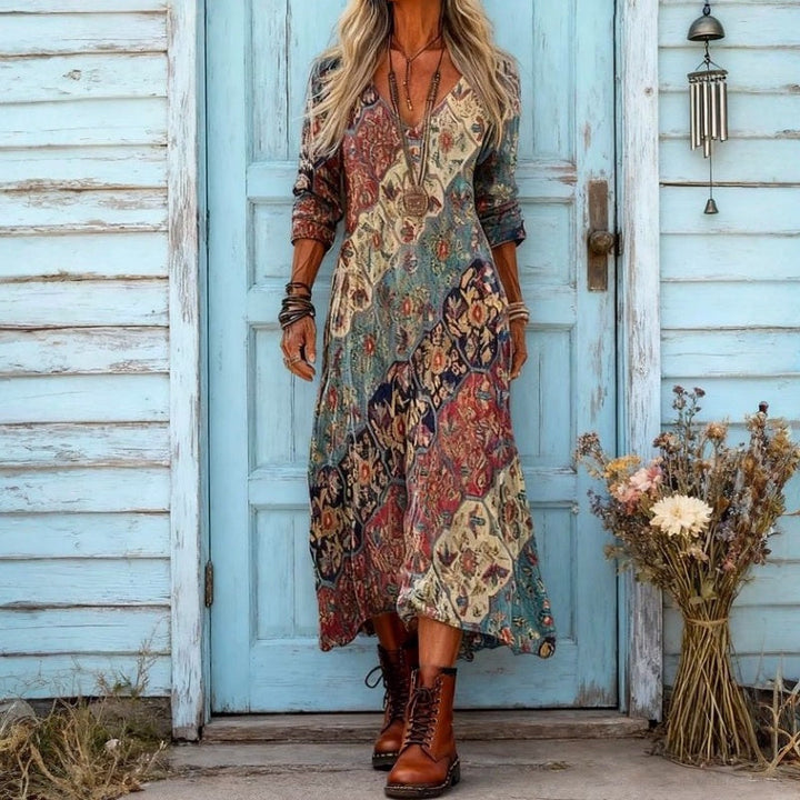 Willemijn | Sierlijke Maxi-jurk met Bloemenprint