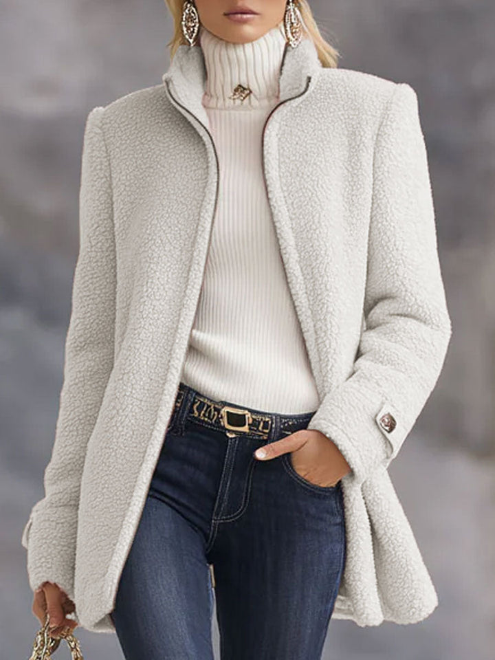 Rosalie | Vintage roze fleece jack met rits