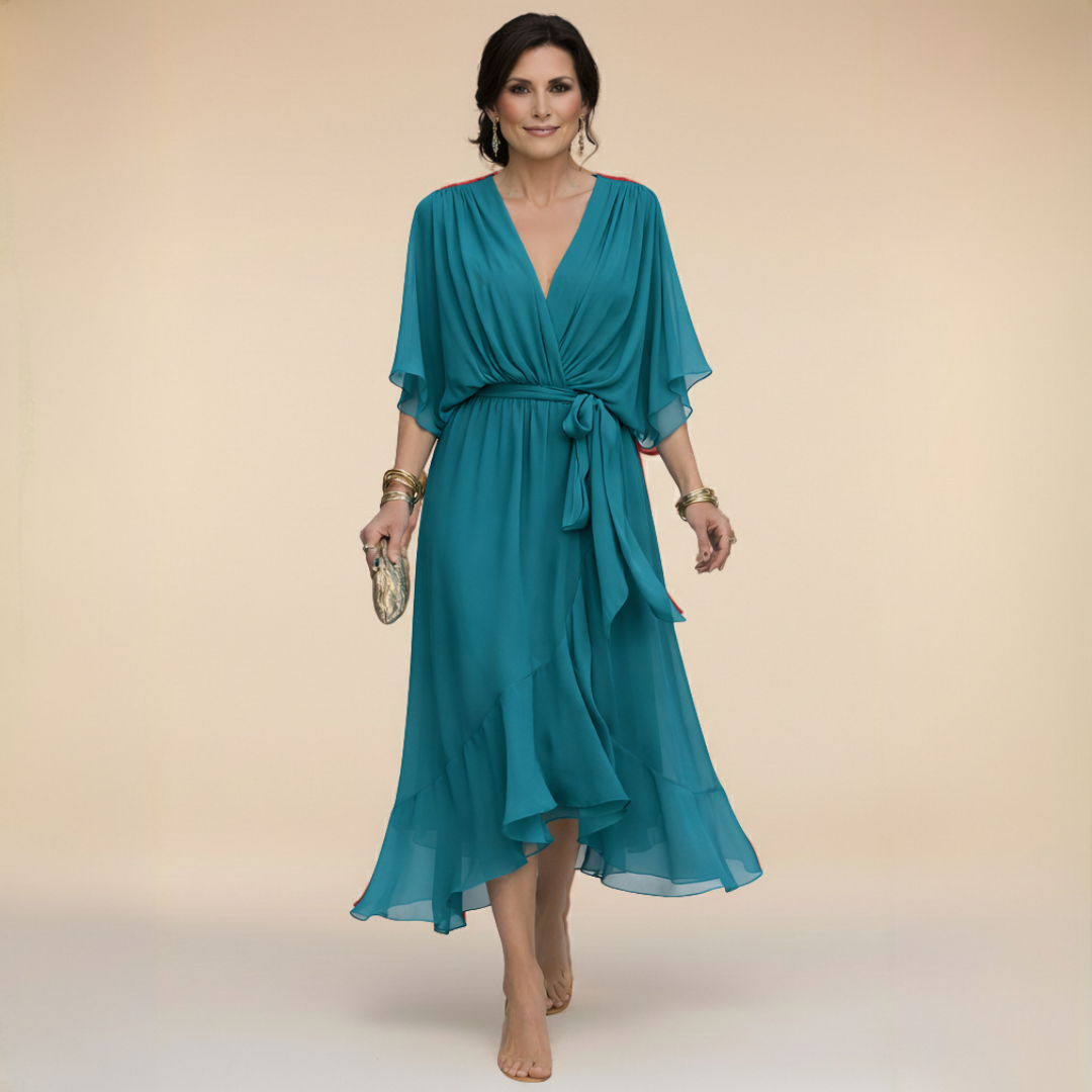 Sfumato | Chiffon Jurk met V-hals