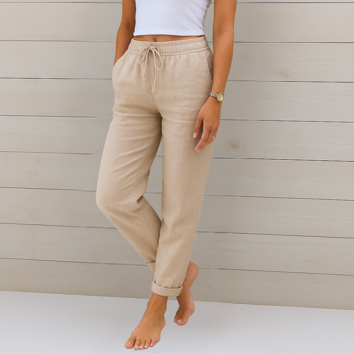 Susy - Ademend Linnen Broek