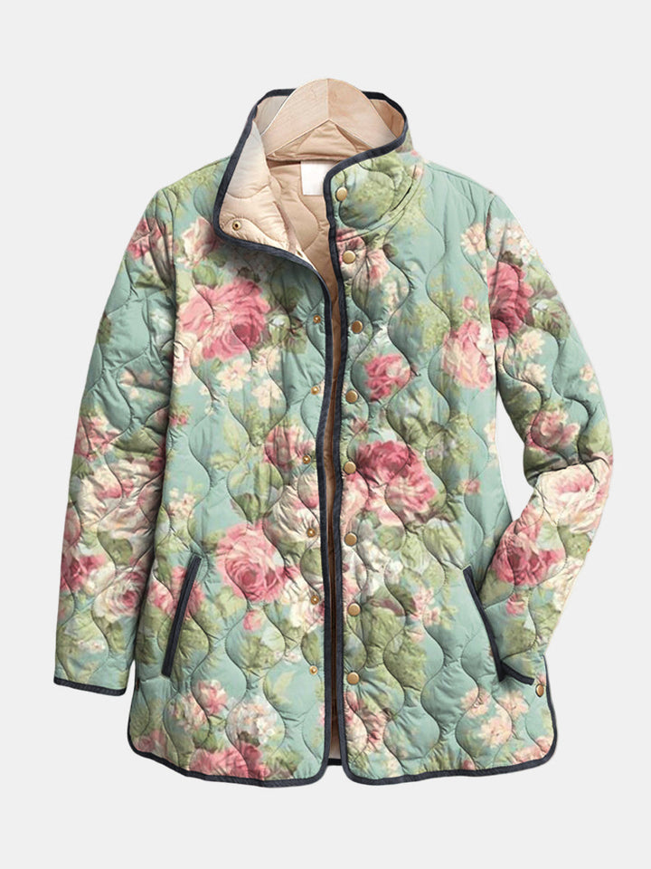 Gequilte Jas met Oude Rozen Claire