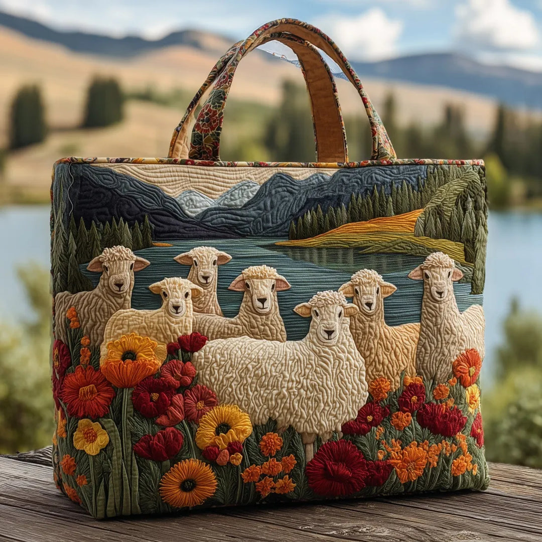 Ambachtelijke Tas Schapen in het Meer