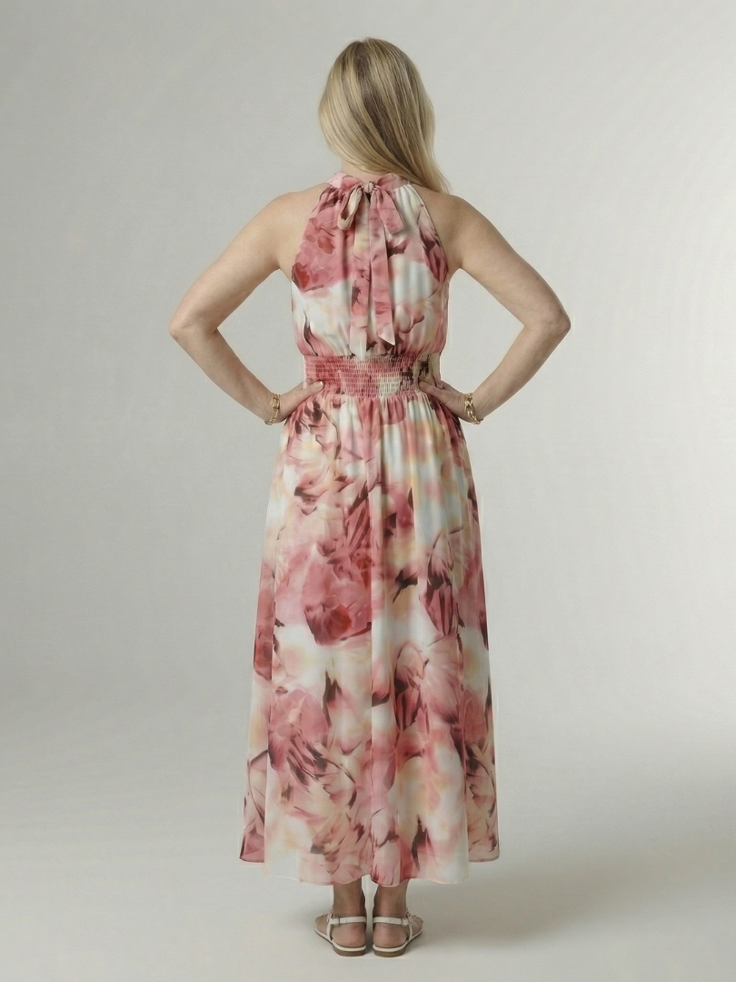 Sylin | Geverfde Halter Midi Jurk