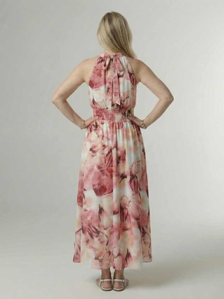 Sylin | Geverfde Halter Midi Jurk