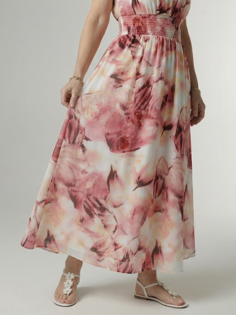 Sylin | Geverfde Halter Midi Jurk