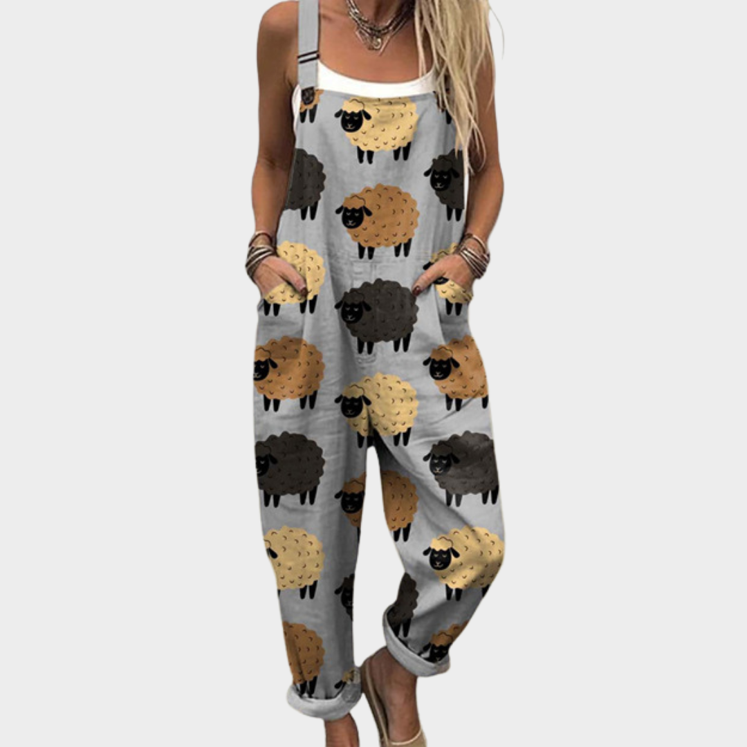Comfortabele geprinte overall