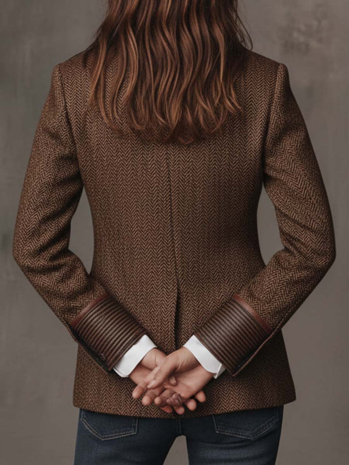 Gisèle | Blazer met Geprinte Chevron-inzetten