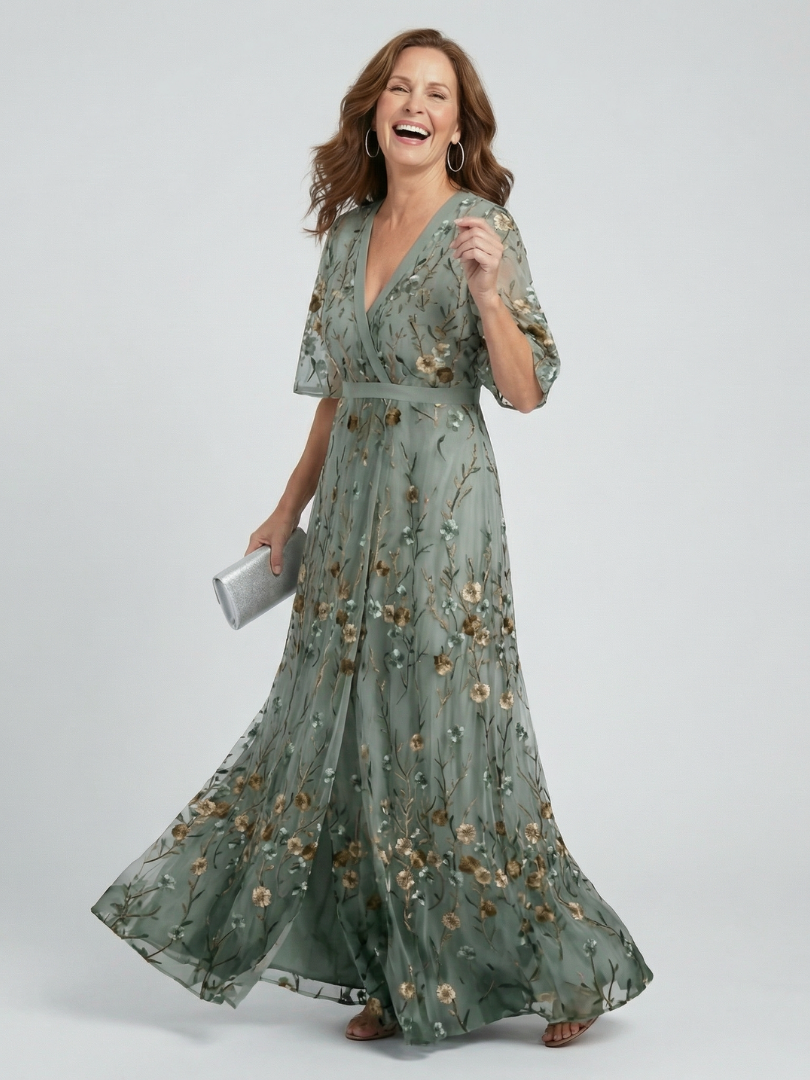 Selora | Halter Bloom Flow Maxi Jurk