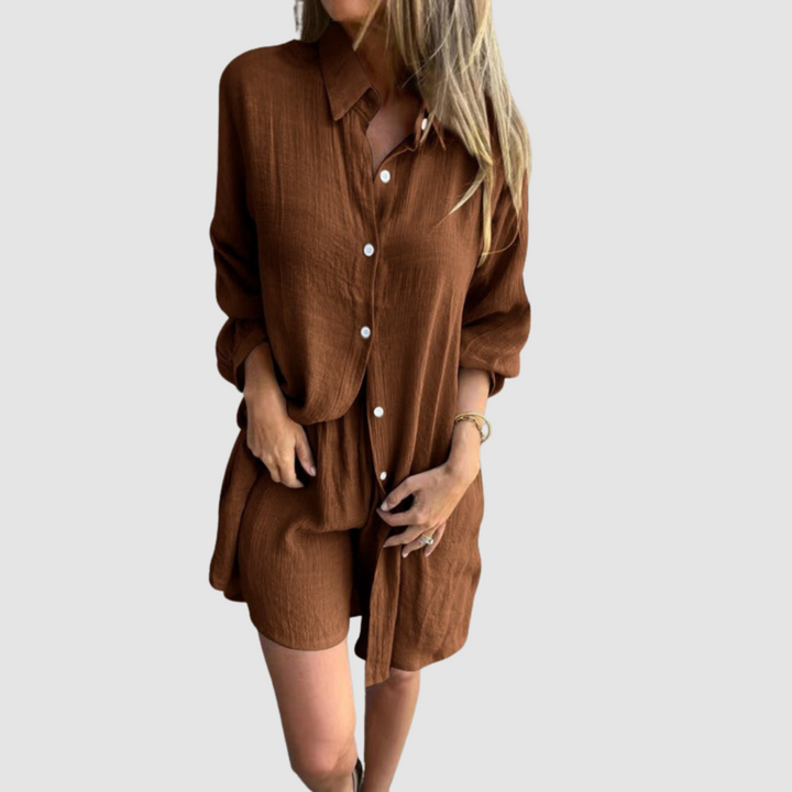 Gennie™ Stijlvolle Twee-delige Set | Cropped Blazer en Pantalonrok