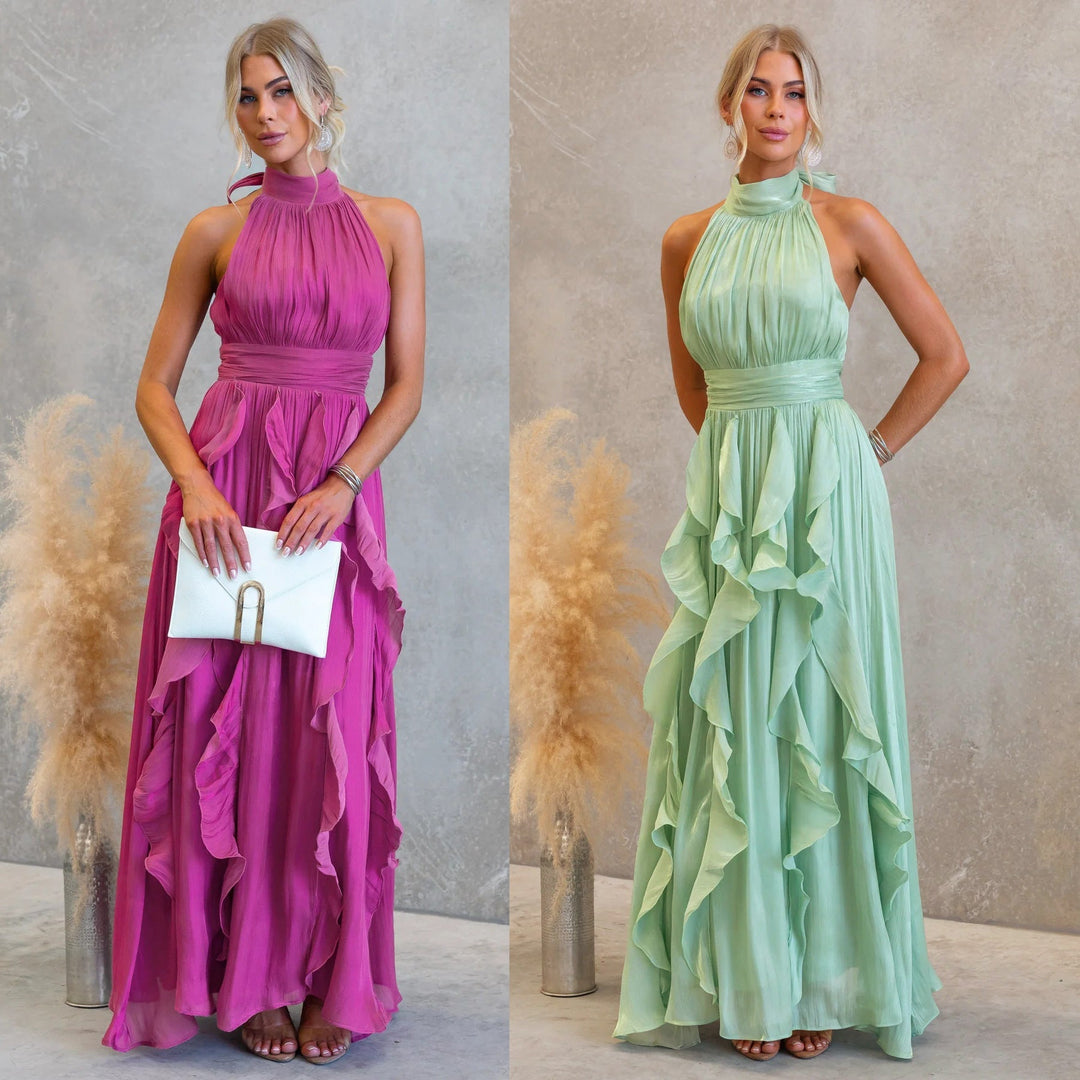 Maxi-jurk met Volants Celestia