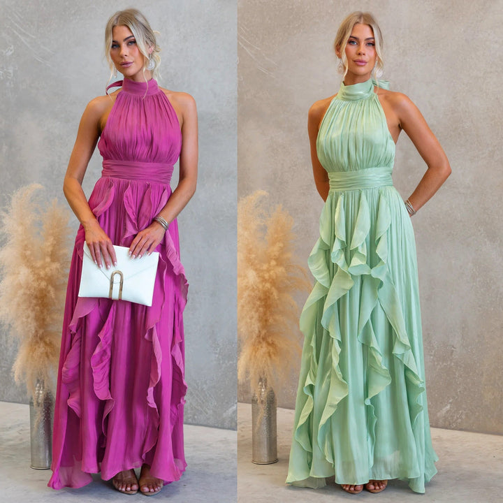 Maxi-jurk met Volants Celestia