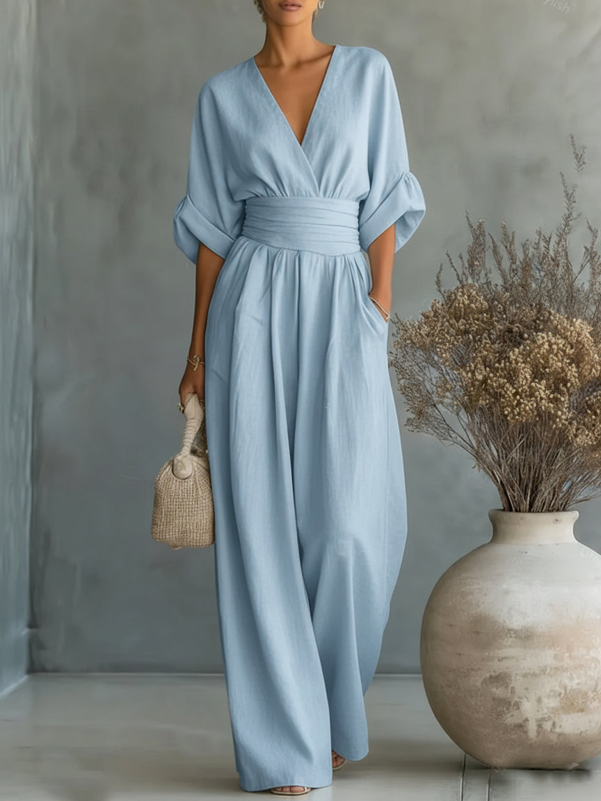 Alessia | Elegante Jumpsuit met V-hals en Hoge Taille