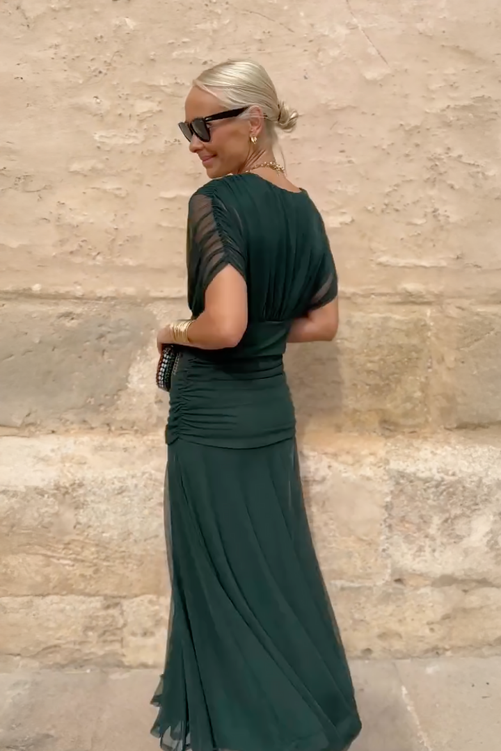 ANA | ELEGANTE MAXI PLEAT JURK