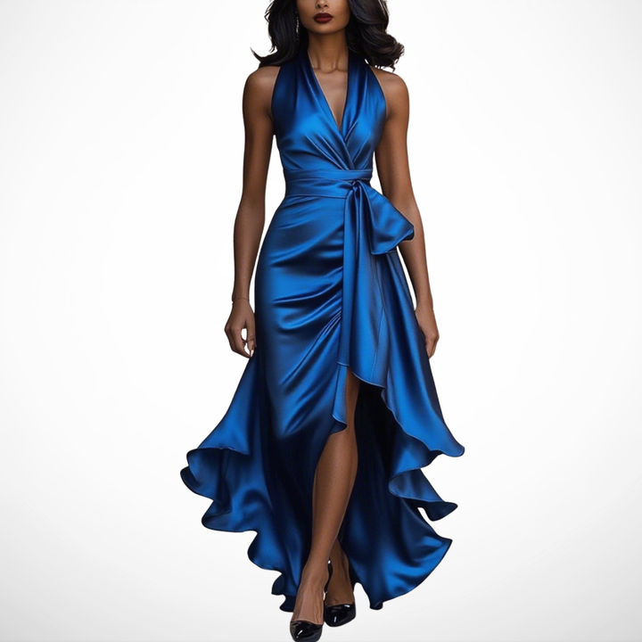 La Scintilla | Jurk in Satin met Drapage in de Taille