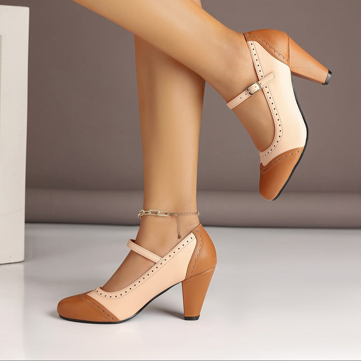 Amy™ | Elegante bicolor pumps met comfortabele hak