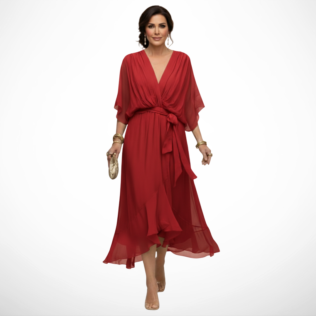Sfumato | Chiffon Jurk met V-hals