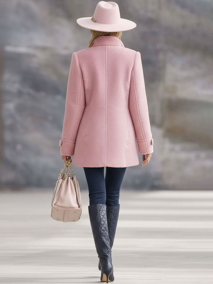 Rosalie | Vintage roze fleece jack met rits
