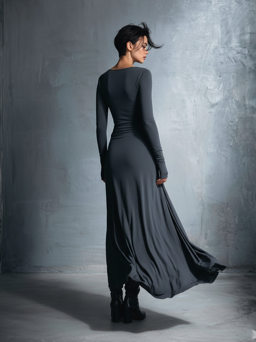 Naomie | Maxi-jurk met Zijde Knoop