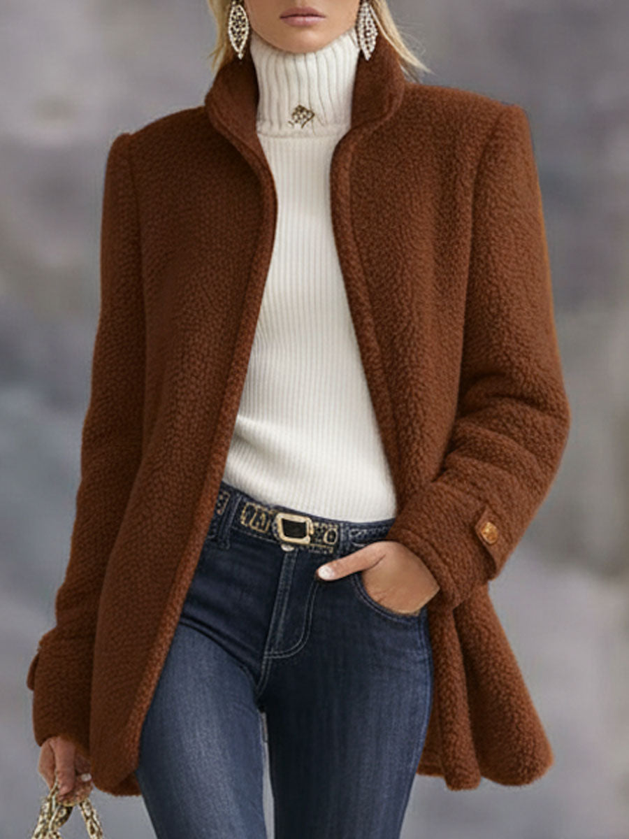 Rosalie | Vintage roze fleece jack met rits