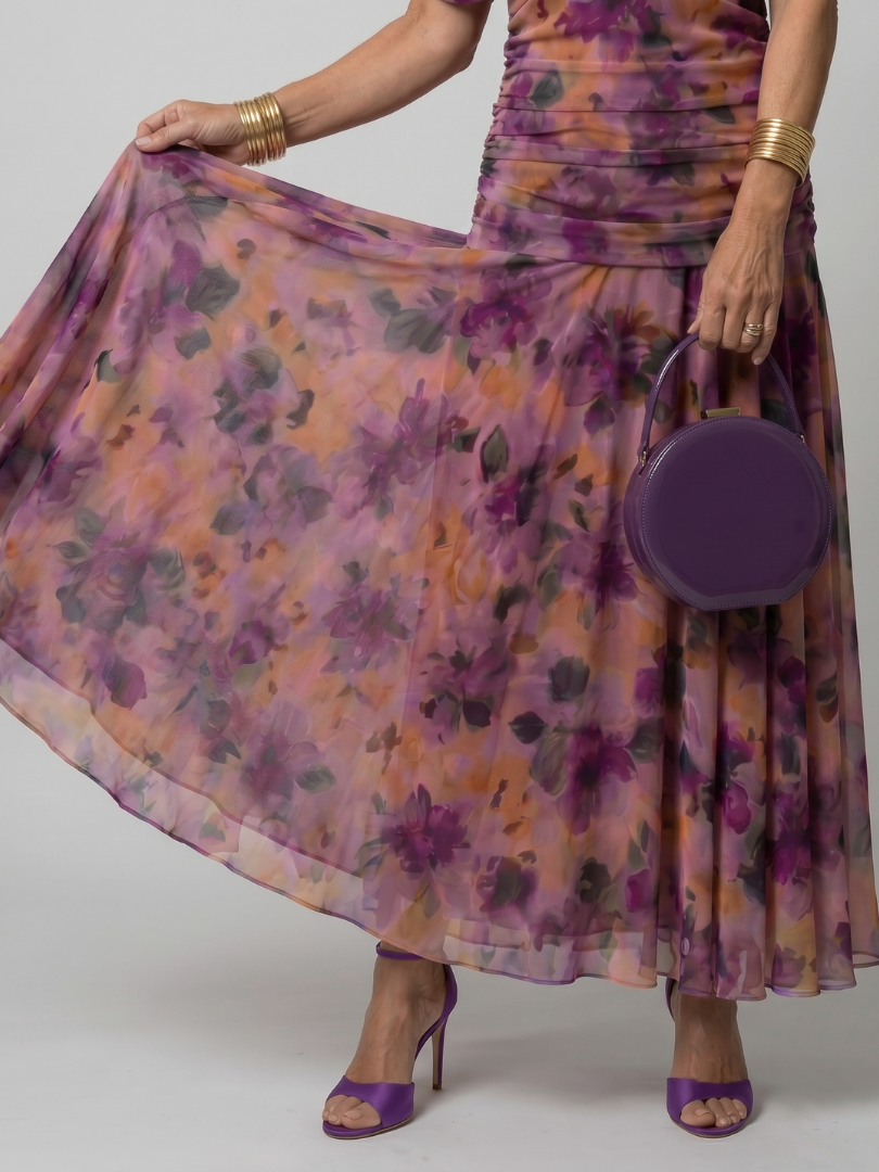 Calen | Off Shoulder Flow Midi Jurk
