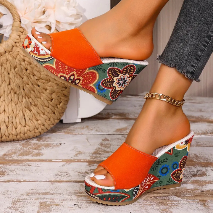 Mireya | Geleide Sandalen met Boheemse Motief