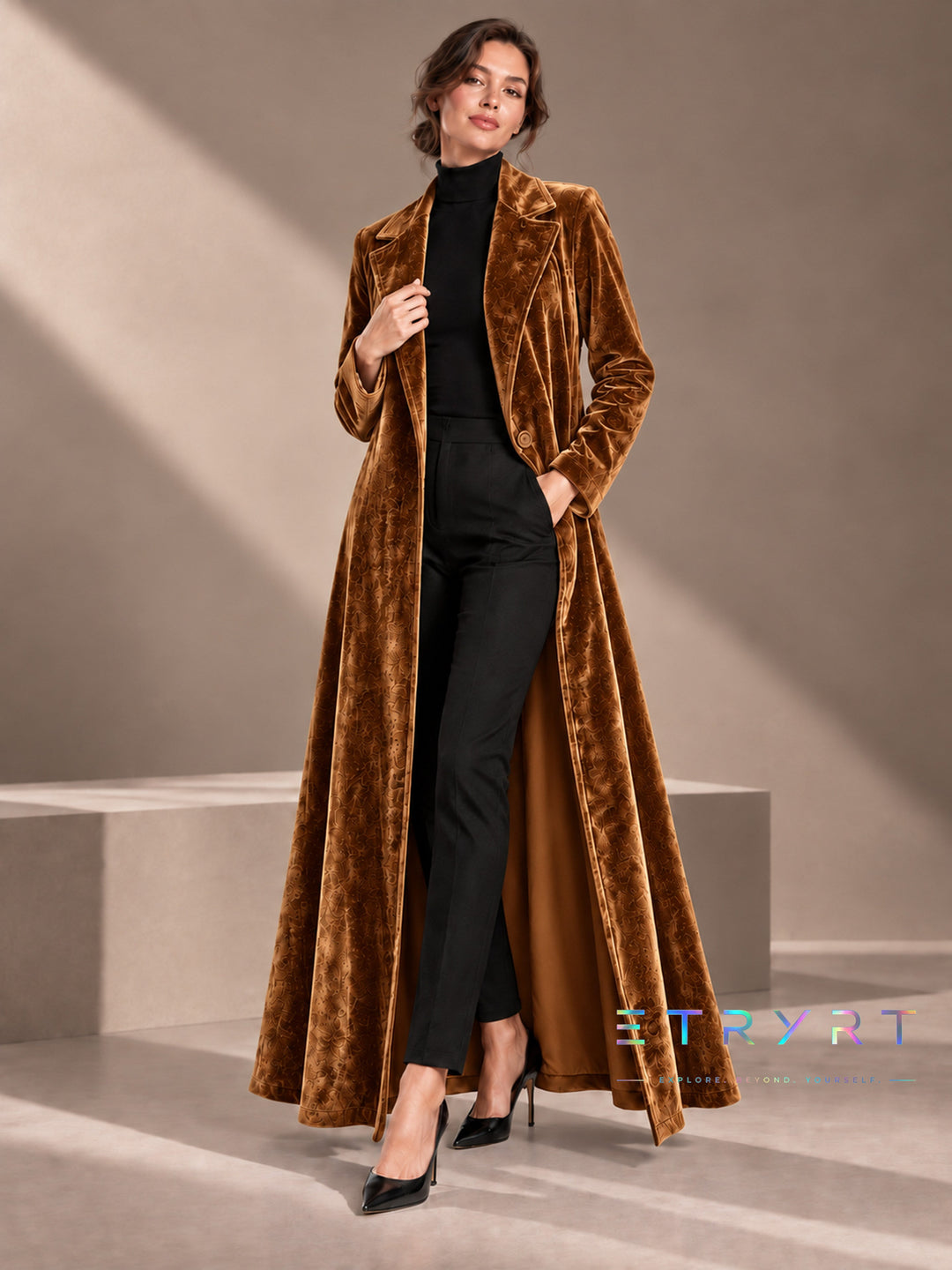 Béatrice | Lange open velvetjas