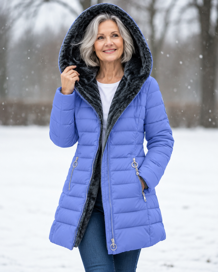 Warme Gewatteerde Winterjas Met Capuchon