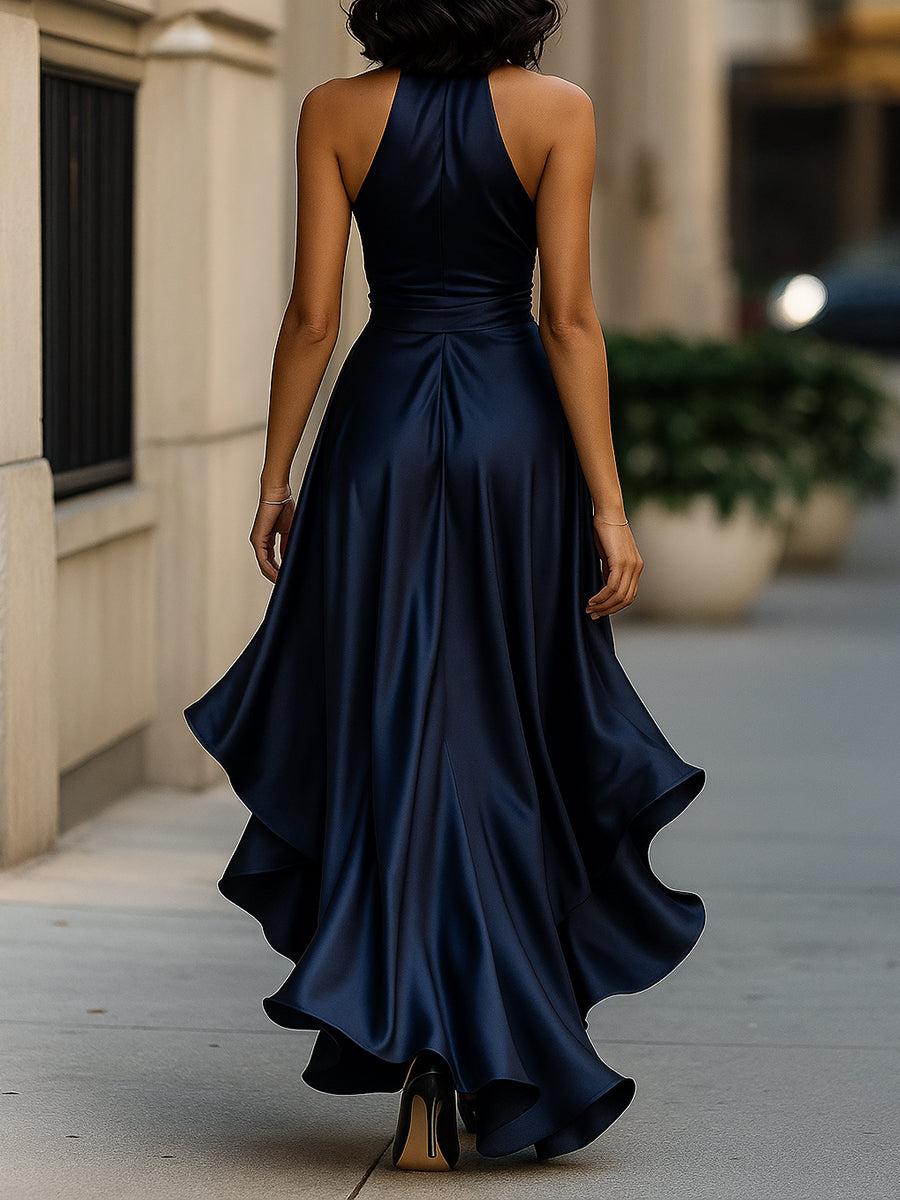 La Scintilla | Jurk in Satin met Drapage in de Taille