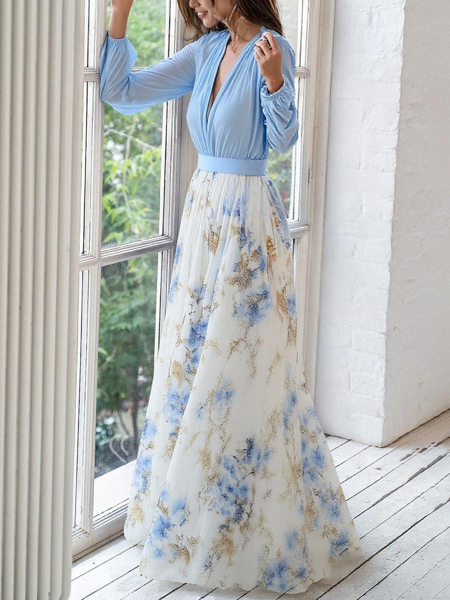 Prachtige Maxi Jurk met Bloemenprint