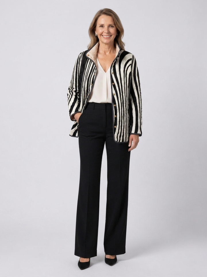 Gevoerde Grafische Zebra Jacket Sylvie