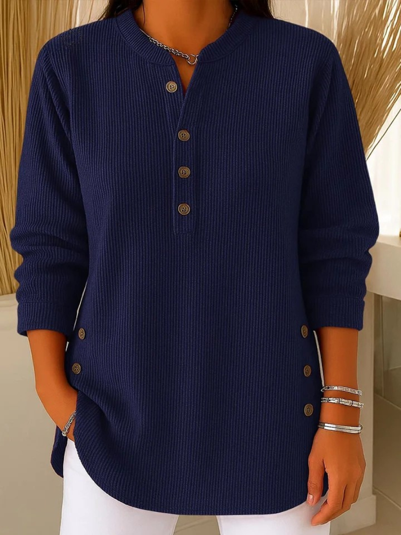 Mieke | Henley-tuniek met knopen