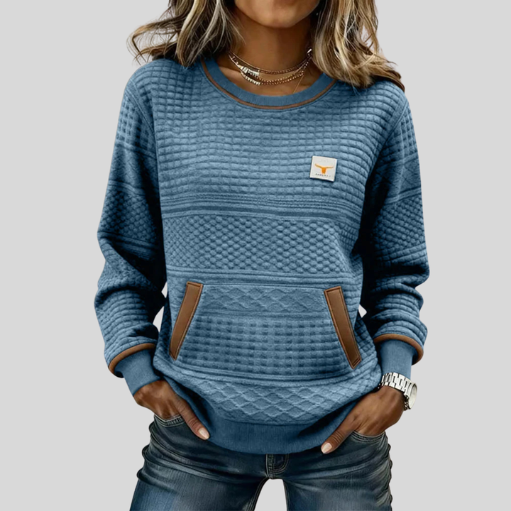 Noelle™ | Crew Neck Kleurblok Sweatshirt