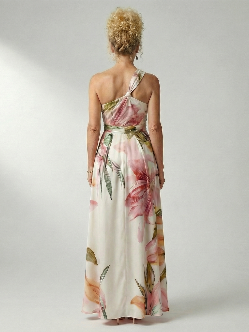 Amiel | Lichte Bloemen Maxi Jurk
