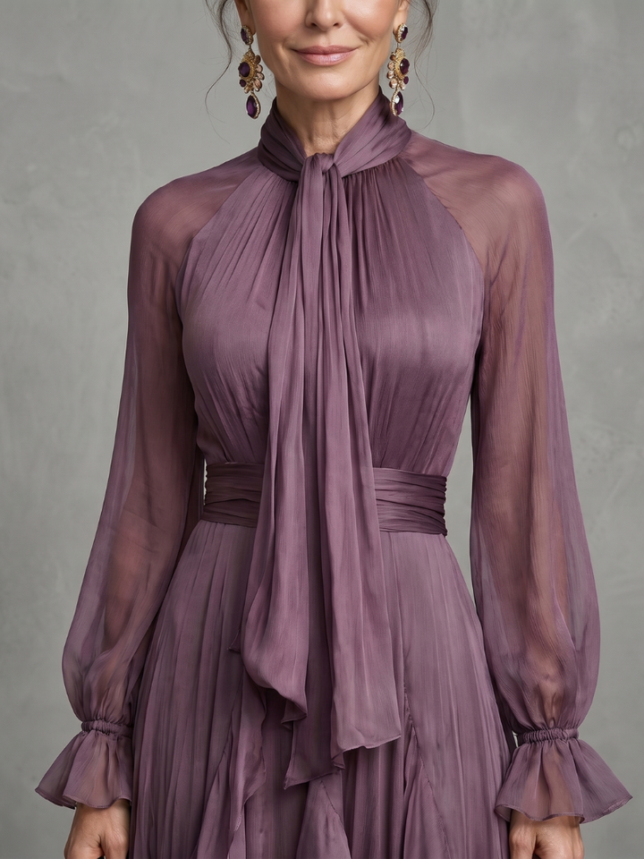 Demetria | Tiedek Ruffle Tiered Maxi Jurk