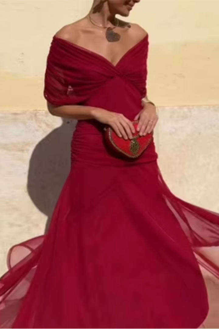 ANA | ELEGANTE MAXI PLEAT JURK